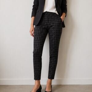 Joseph Ribkoff Ankle Pants Women's Size 8 Black Gray Houndstooth Business Casual